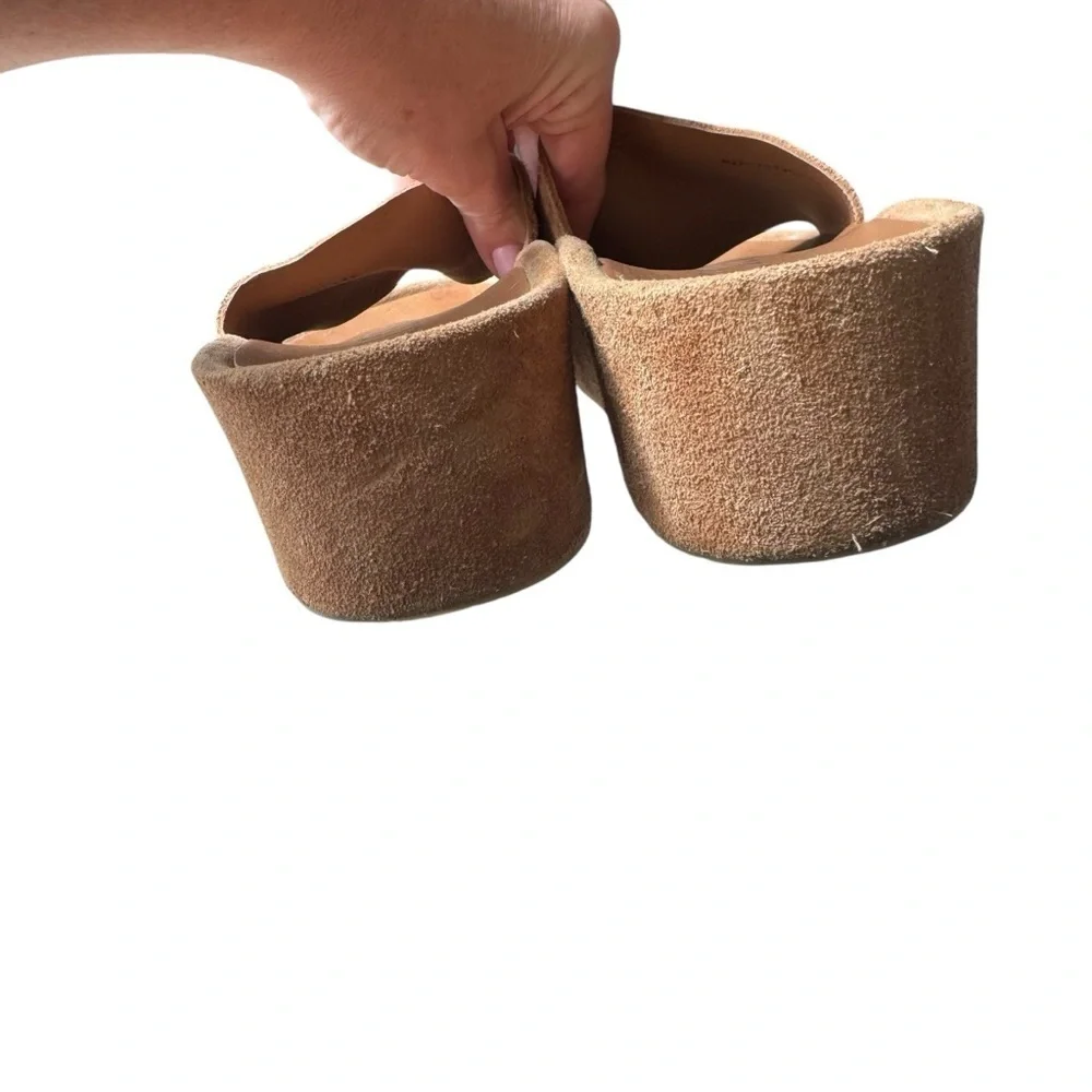 Pedro García -Suede Slide Brown Minimalist Design Sandals Sz 40